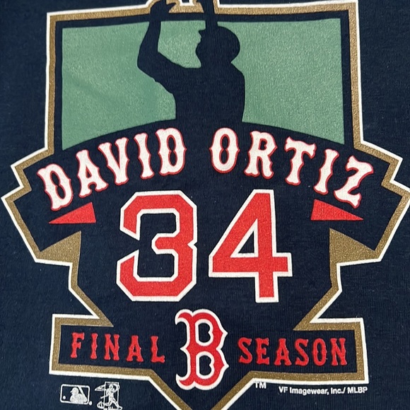 Mens NWT David Ortiz final season at Boston MLB T-shirt Sz XL - Picture 3 of 3